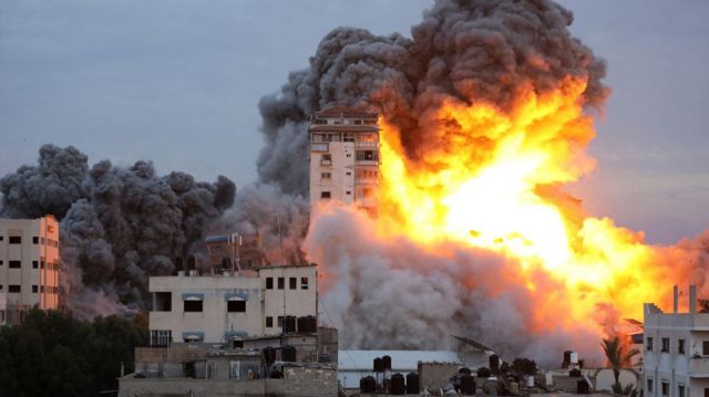 Israeli airstrike in Gaza, Palestine on 7 October