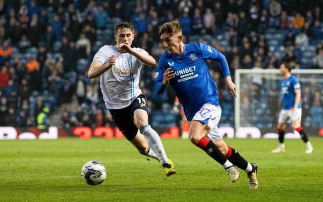 Robbie Fraser in action against Dundee