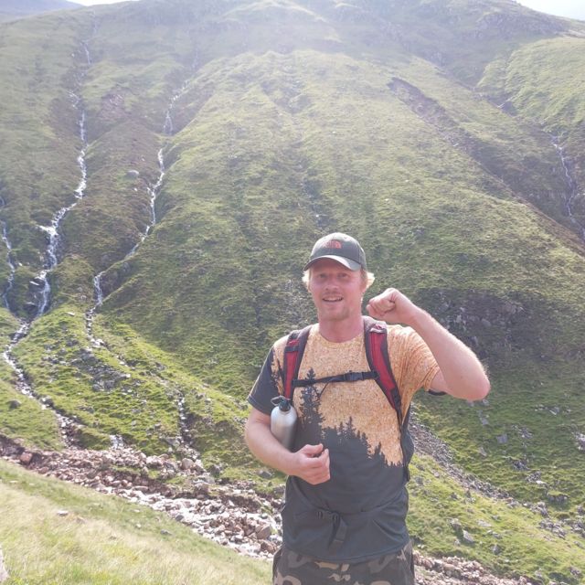 Jeremy Anbleyth-Evans en los Andes peruanos.