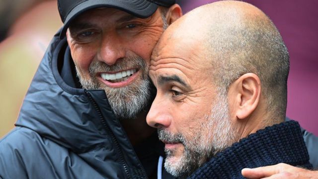 Jurgen Klopp and Pep Guardiola