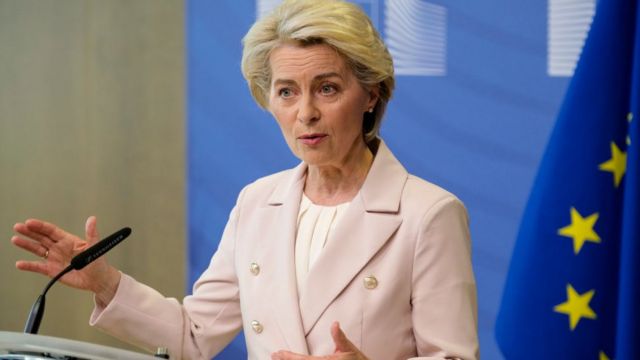 Ursula von der Leyen, presidenta de la Comisión Europea.