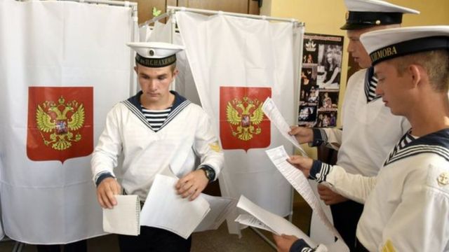 2014-cü ildə Rusiya tərəfindən ilhaq edilmiş Krımda seçkilərin keçirilməsi Ukraynanı qəzəbləndirib