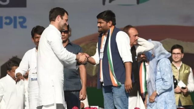 राहुल गांधी के साथ हार्दिक पटेल