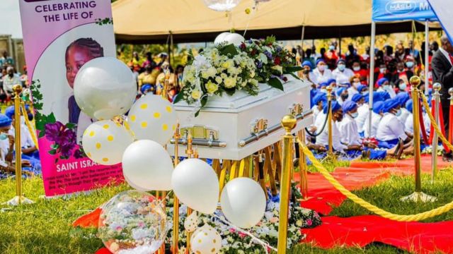 Burial service for Israella Bushiri