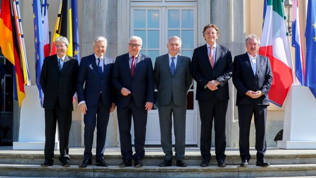 Foreign ministers from Germany, France, the Netherlands, Italy, Belgium and Luxembourg meet in Berlin