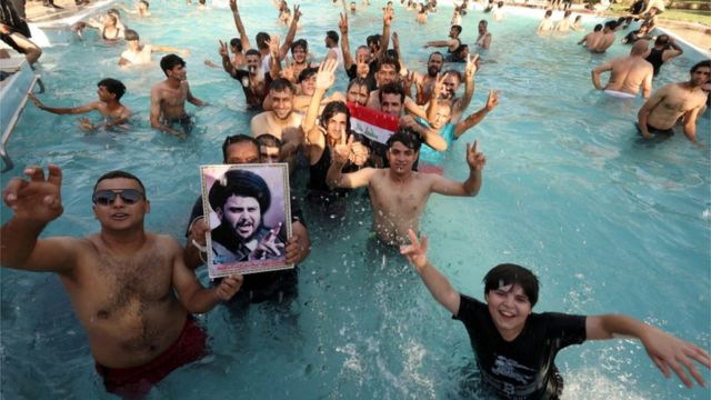 تظاهرات أنصار الصدر في العراق