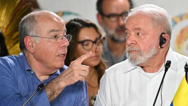 Canciller Mauro Vieira y Lula 