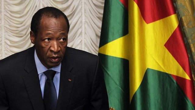 Burkina Faso's Blaise Compaore in 2014 during his presidency.