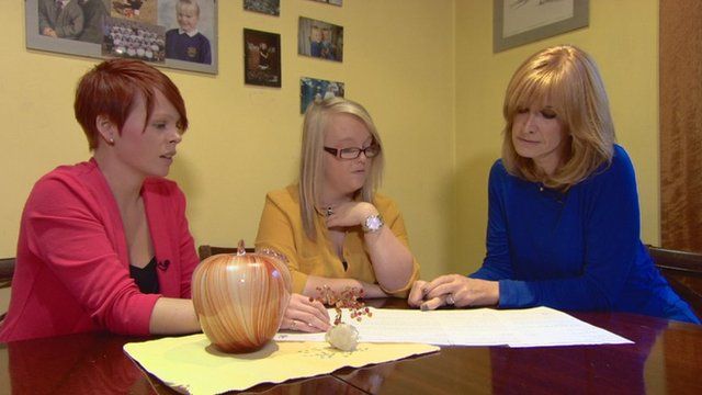 Gillian Ewing's daughters with Jackie Bird