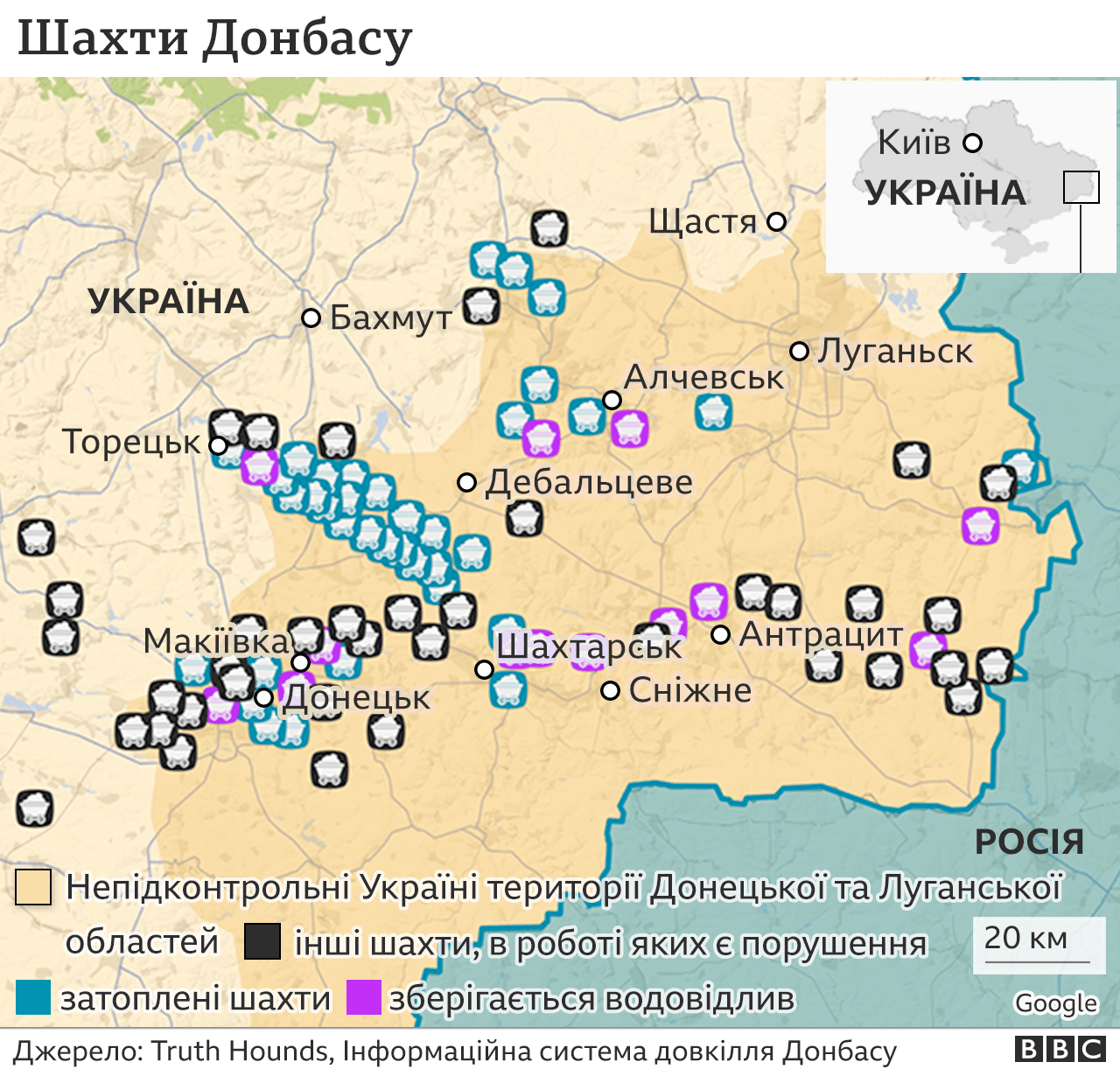 затоплені шахти