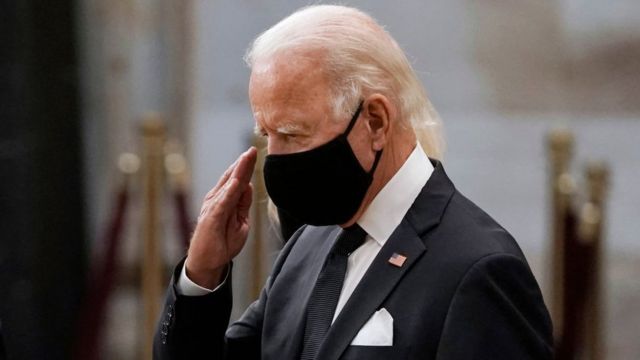 Joe Biden en el funeral de John Lewis