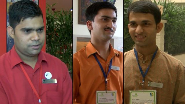 The three employees at the Lemon Tree hotel
