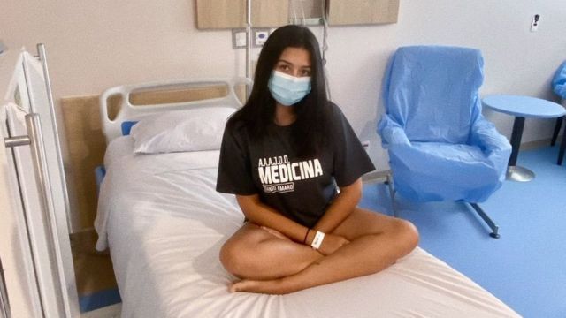 Gabriella in the hospital