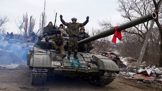 Milícias pró-russos em Donetsk