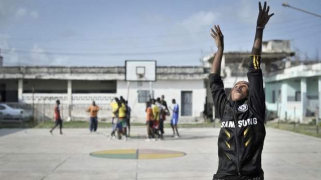 Une joueuse de basketball somalienne