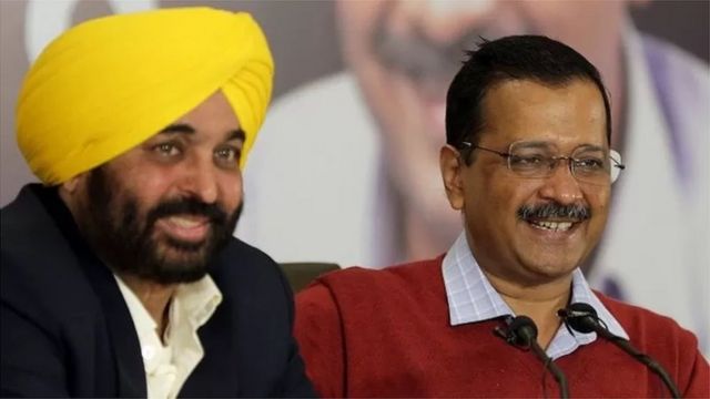 भगवंत मान अरविंद केजरीवाल
