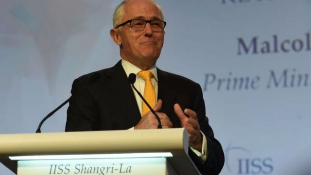 Thủ tướng Turnbull phát biểu trong bài diễn văn nhập đề tại Singapore.