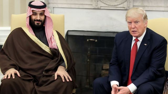 Встреча президента США и принца Саудовской Аравии в Белом доме