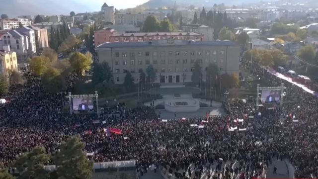 Xankəndində (Stepanakert ermənilər belə adlandırır) aksiya keçirilib