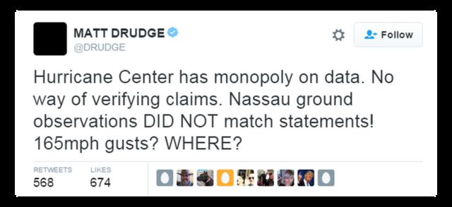 Hurricane Matthew Matt Drudge Conspiracy Comments Kick Up Storm Bbc News