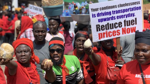 Ghana youth protest over rising living costs