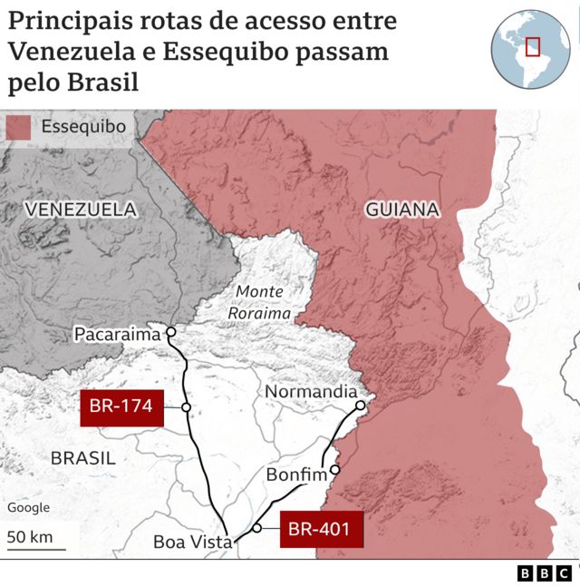 Brasil defende solução pacífica entre Venezuela e Guiana em