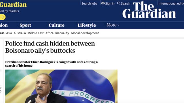 Reprodução do site The Guardian
