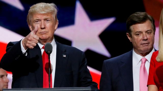 Дональд Трамп (слева) и Пол Манафорт