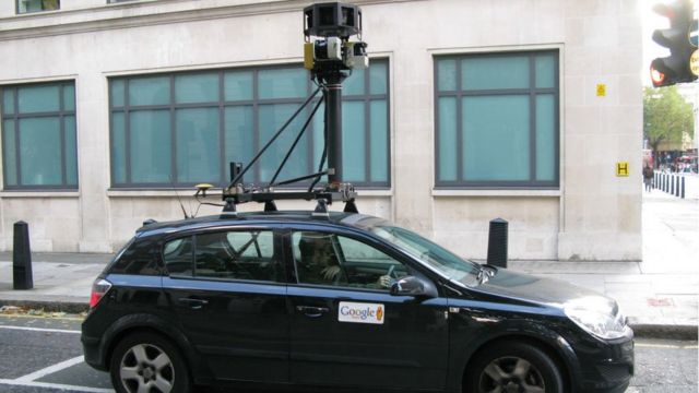 Un auto de Google Street View en 2008