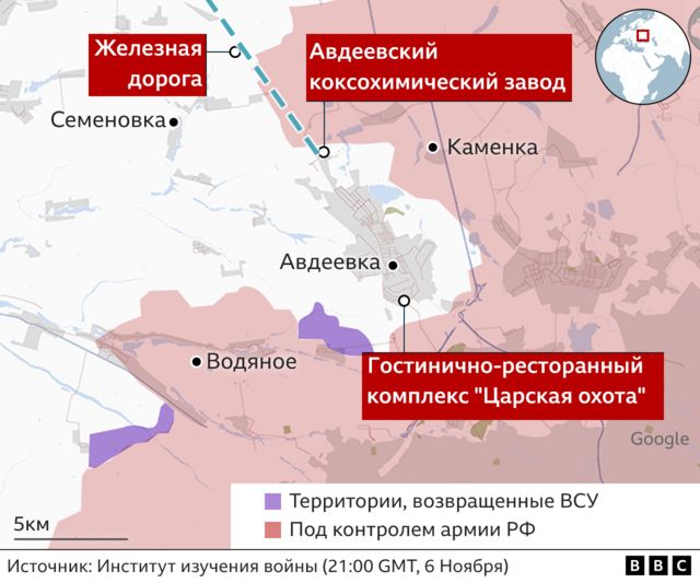 Карта украины с авдеевкой