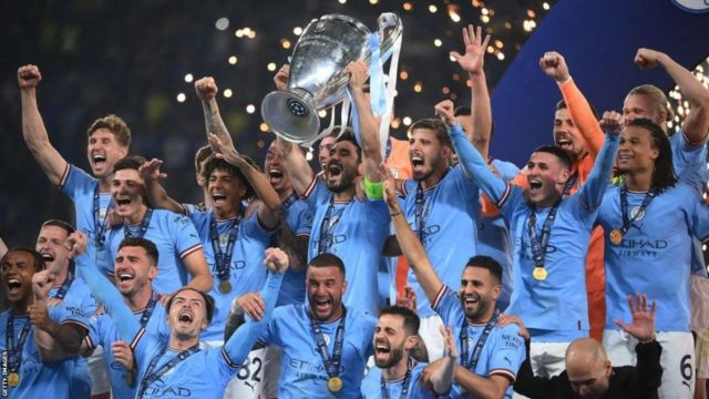 Manchester City meraih gelar juara Liga Champions untuk pertama kalinya.