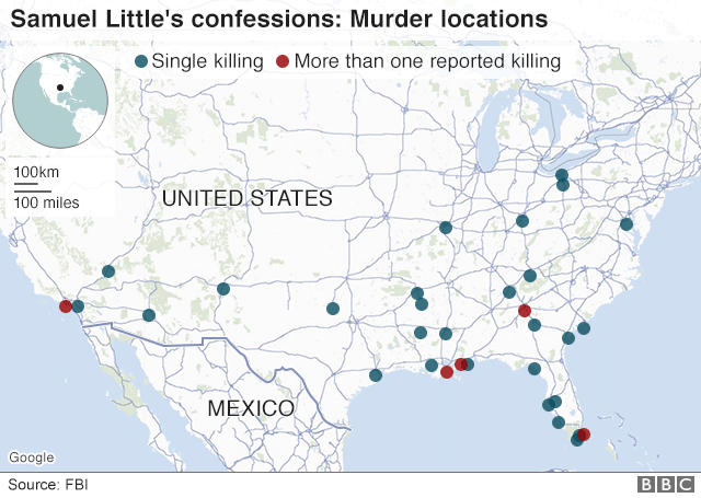 Samuel Little: FBI confirms 'most prolific' US serial killer - BBC News