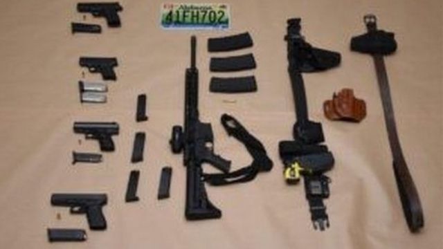 Weapons found on suspects