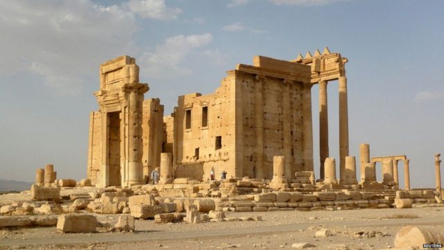 A general view shows the Temple of Bel in the historical city of Palmyra, Syria, August 4, 2010