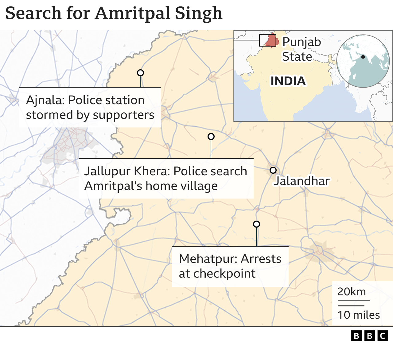 Amritpal Singh Punjab police step up search for Sikh separatist preacher photo