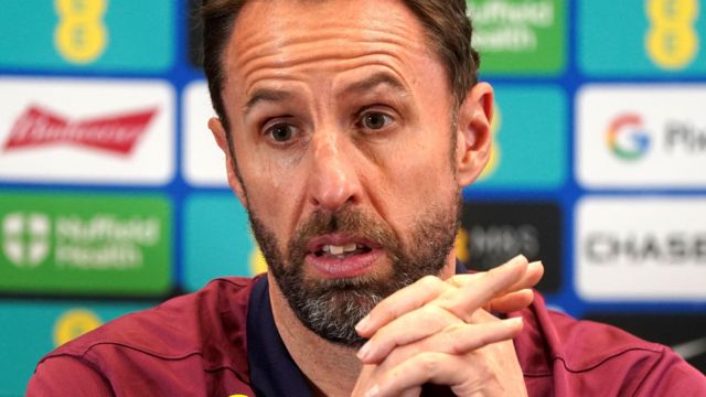 Gareth Southgate speaks at a press conference