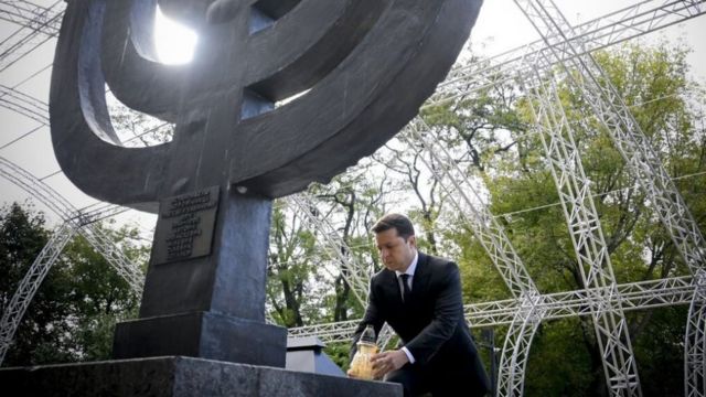 Volodymyr Zelensky en Babi Yar