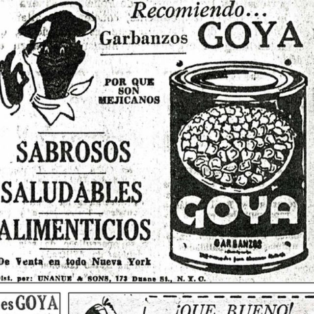 Aviso publicitario de Goya