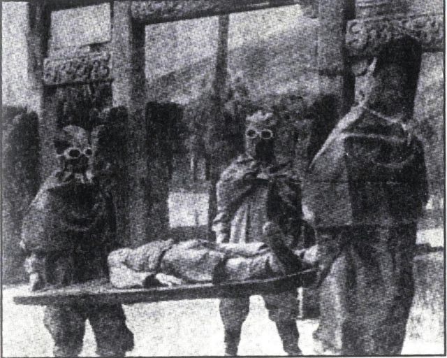 Foto de archivo que muestra a tropas "bacteriológicas" japonesas en la ciudad de Yiwú, en la provincia china de Zheijang.