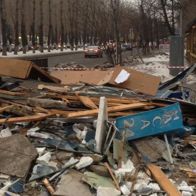 снесенный ларек