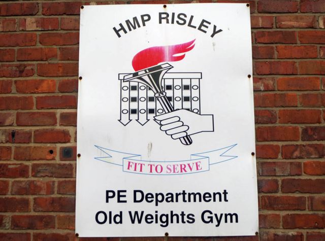 Gym sign at HMP Risley