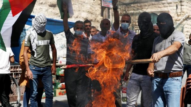 اعتراض فلسطینیها به توافق امارات و اسرائیل