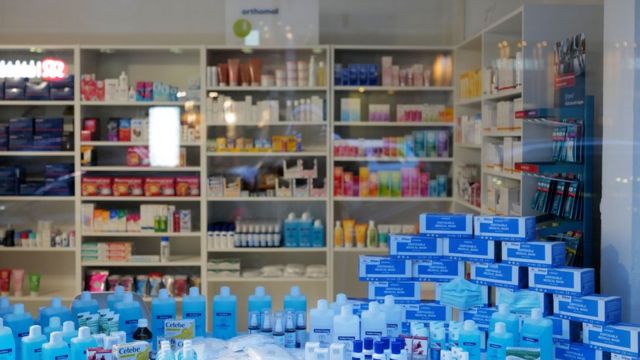Vitrine de farmácia na Alemanha