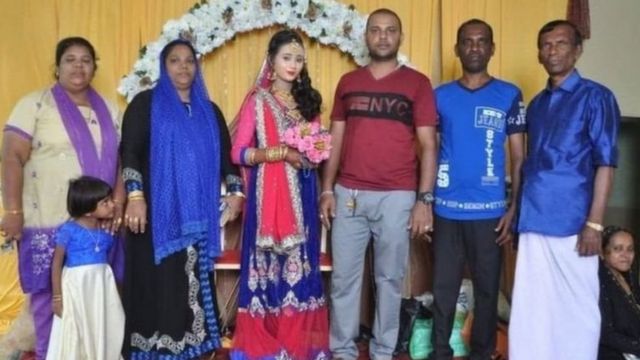 Abdul Hameed Mohamed Rafaidin (South) with his children, who died last May