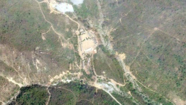 عکس ماهواره‌ای از سایت آزمایش هسته‌ای پونگی‌ری کره شمالی