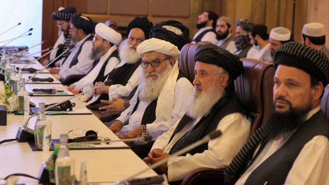 Делегация Талибана на переговорах в Дохе
