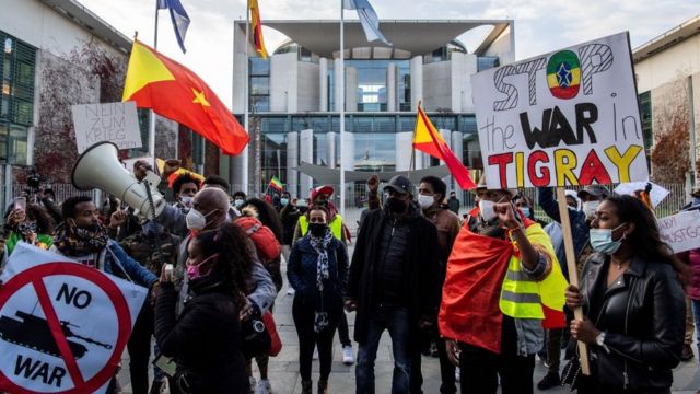 Ethiopian demonstration for peace in Germany