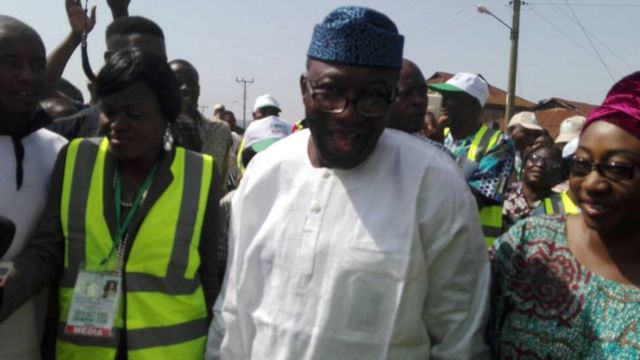 Meanwhile APC Candidate Kayode Fayemi don vote