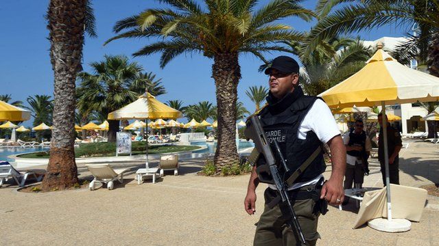 Security at a hotel in Sousse