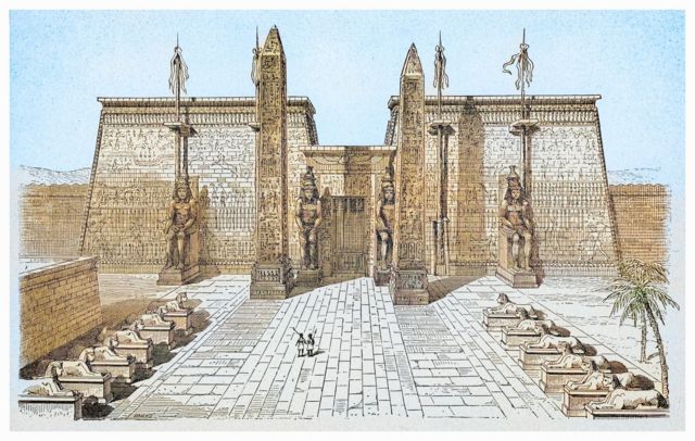 O templo de Luxor no Egito